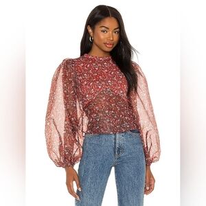 SELKIE Vamp Ghosted Sweater in Crimson Darling